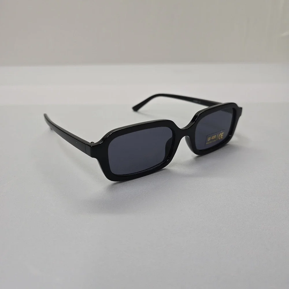 Black Rectangle Sunglasses‎ UV400 Retro Frame Y2K 90s Style NEW